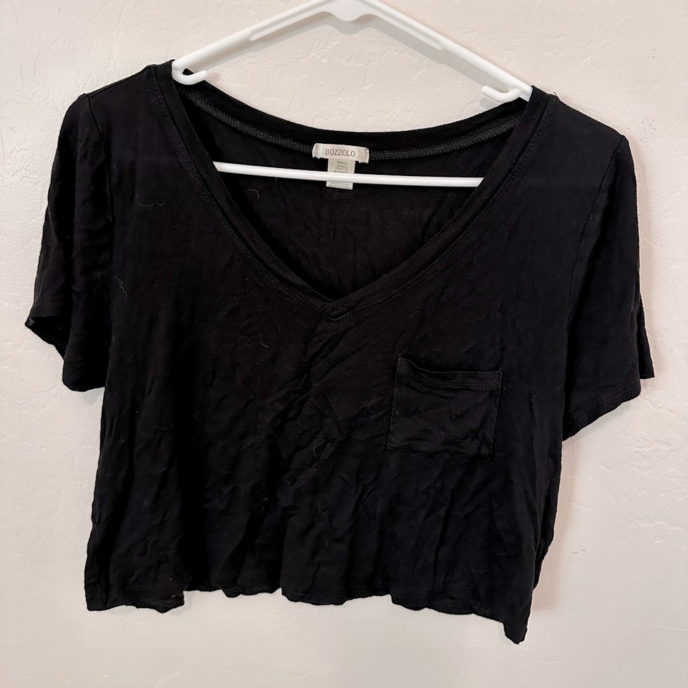 Short Sleeve Loose Crop Top